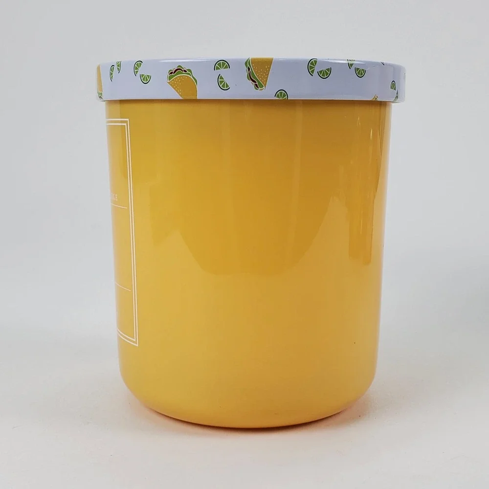 DW Home Taco Tuesday Scented Candle Yellow Jar Taco Lime Lid 8.8oz DGS4044